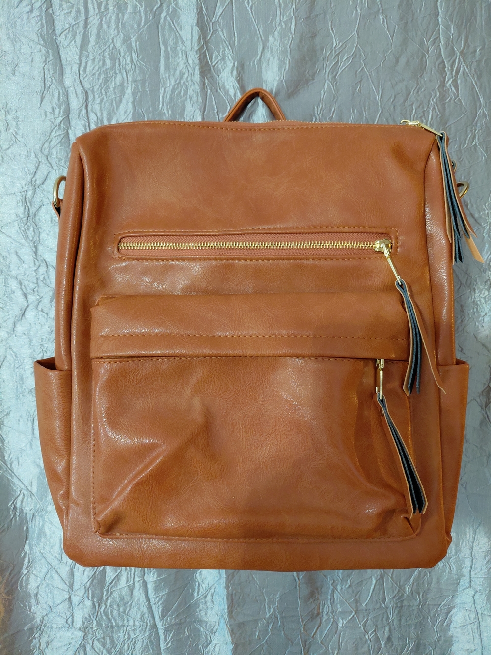 Convertible Vegan Leather Backpack - Classic Travel Daypack NWOT